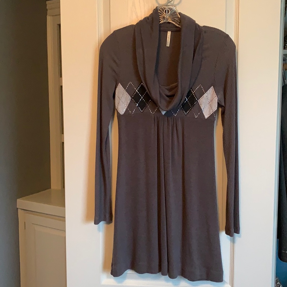 Brand Double Zero Cowl Neck A-Line Dress